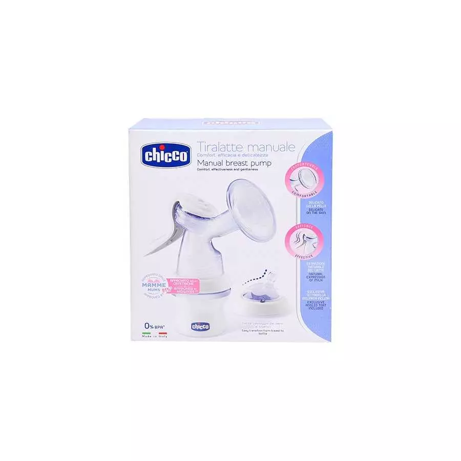 8058664003471_4 شيكو شفاط حليب يدوي شعور طبيعي – Chicco Natural Feeling Manual Breast Pump - الصورة 1