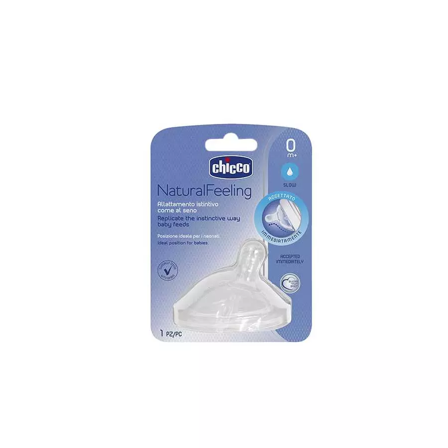 8058664010424_4 Chicco شيكو ناتشورال فيلينج حلمة رضاعة حليب الأطفال من عمر يوم – Chicco Natural Feeling Baby Bottle Nipple 0+ Months - الصورة 1
