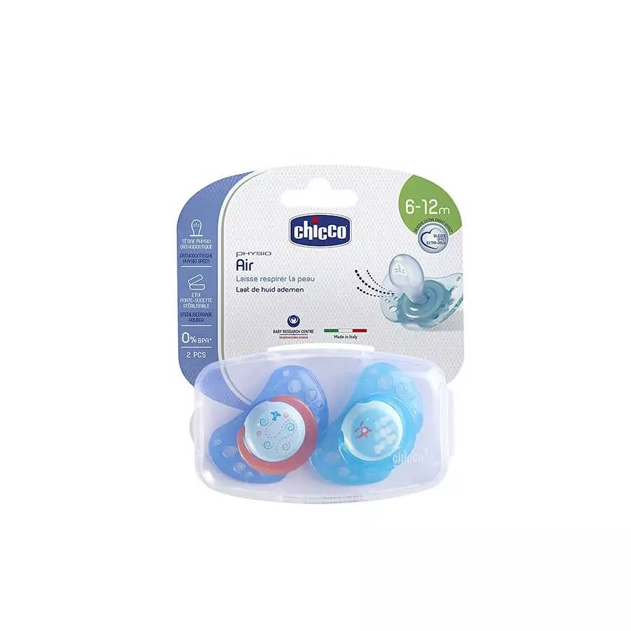 8058664058860_4 (1) Chicco شيكو فيزيو إير لهاية أطفال 6-12 شهر – Chicco Physio Air Pacifier 6-12 Months - الصورة 1
