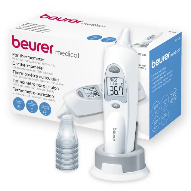 ft-58 ميزان حرارة الأذن الرقمي بيورير – Beurer Ear Thermometer FT 58 / Digital Ear Thermometer - الصورة 1