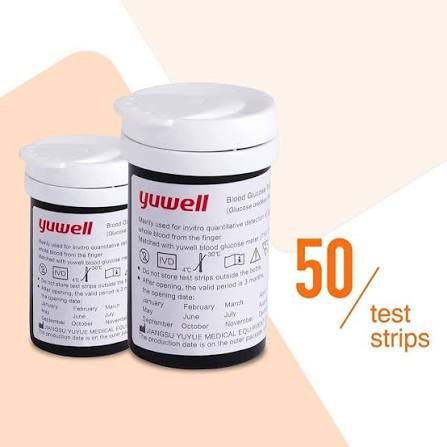 شرائح فحص جهاز سكري  يوويل Y330 (عبوة 50 شريحة) – Yuwell Blood Glucose Test Strips Y330 (50 Strips Pack)